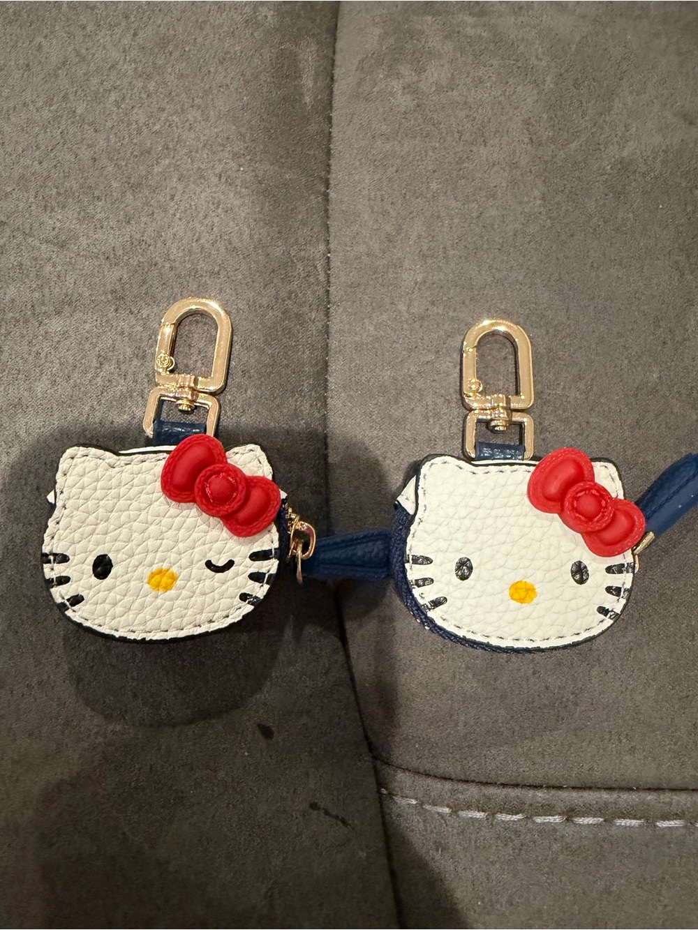 Hello Kitty White and Red Cat Face Keychain Pouch Duo by Hello Kitty